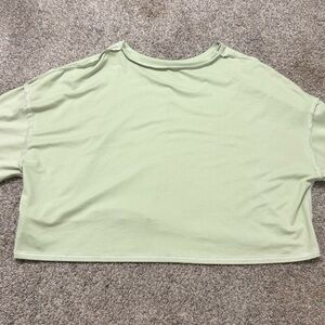 SHEIN Green Boxy Crop T-Shirt Short Sleeve